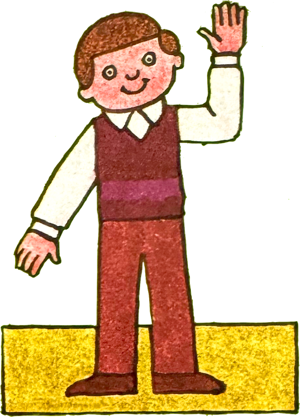 man waving